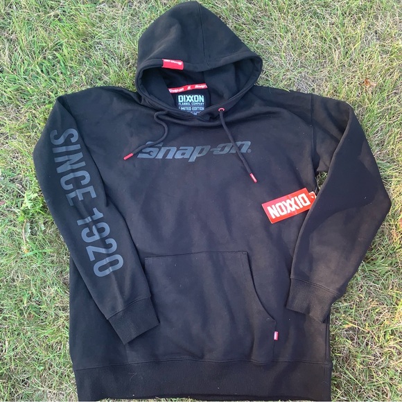 🛠️ DIXXON X Snap-On • nwt Premium Black Hoodie with Red Details